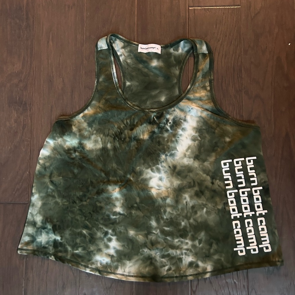 Green Tie-Dye Women's Tank Top